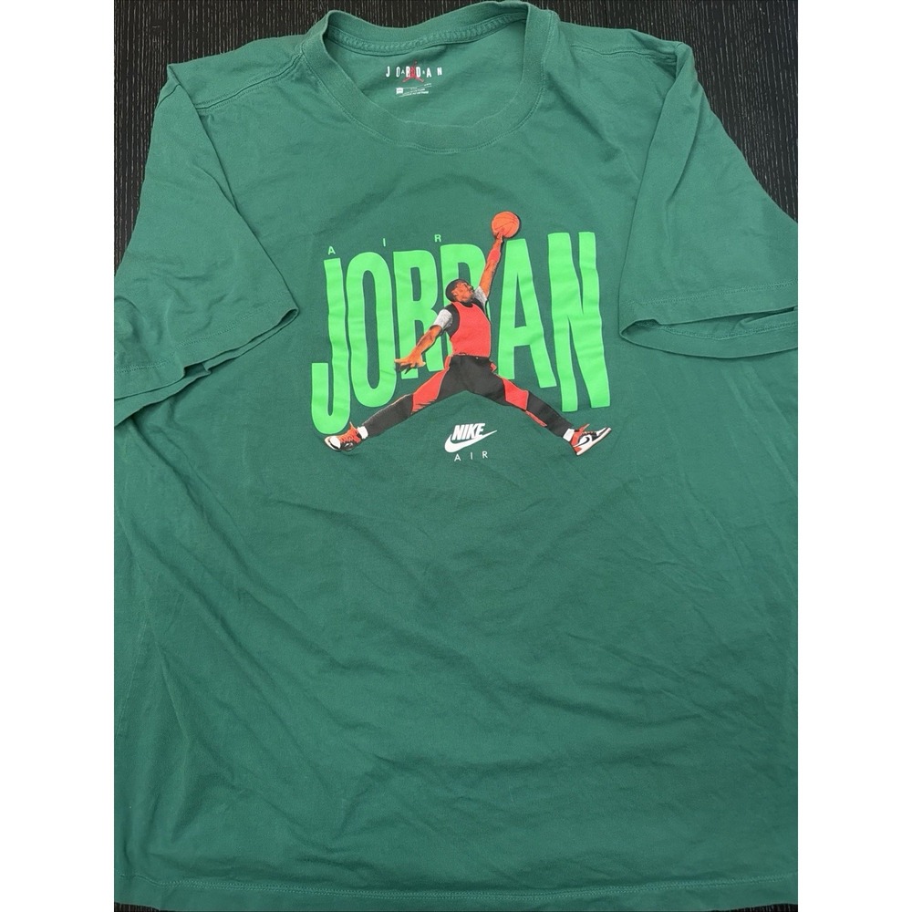 Jordan Air Jumpman Dunk Graphic Tee Green Mens 2XL (D)